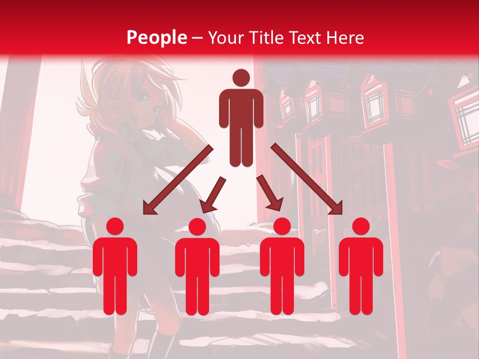 A Woman Standing On Steps In Front Of A Gate PowerPoint Template