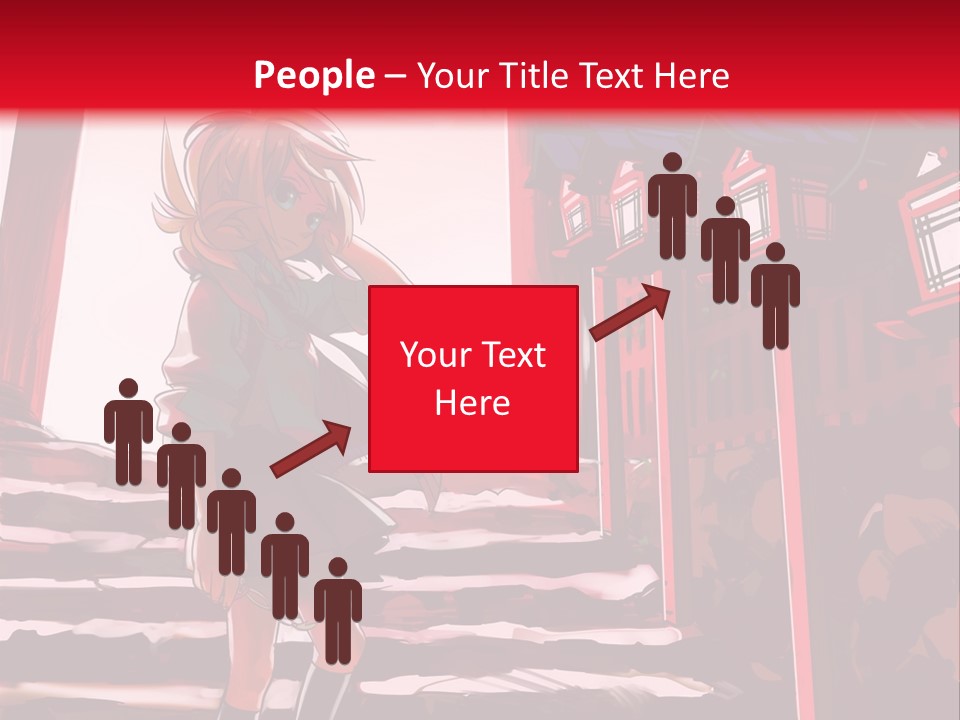 A Woman Standing On Steps In Front Of A Gate PowerPoint Template