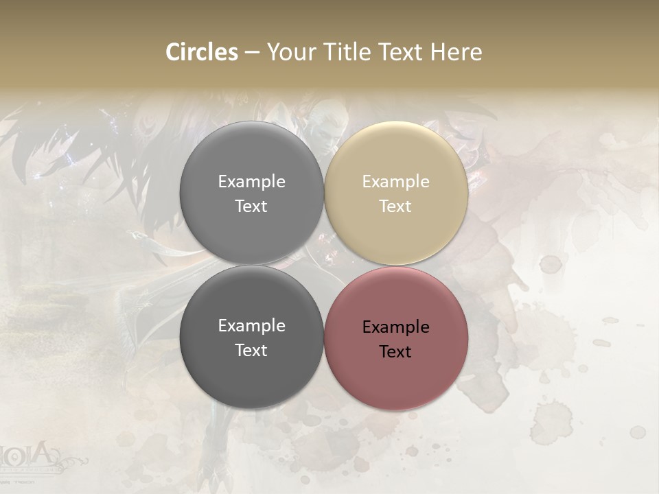 A Woman With A Sword And Wings Powerpoint Template PowerPoint Template