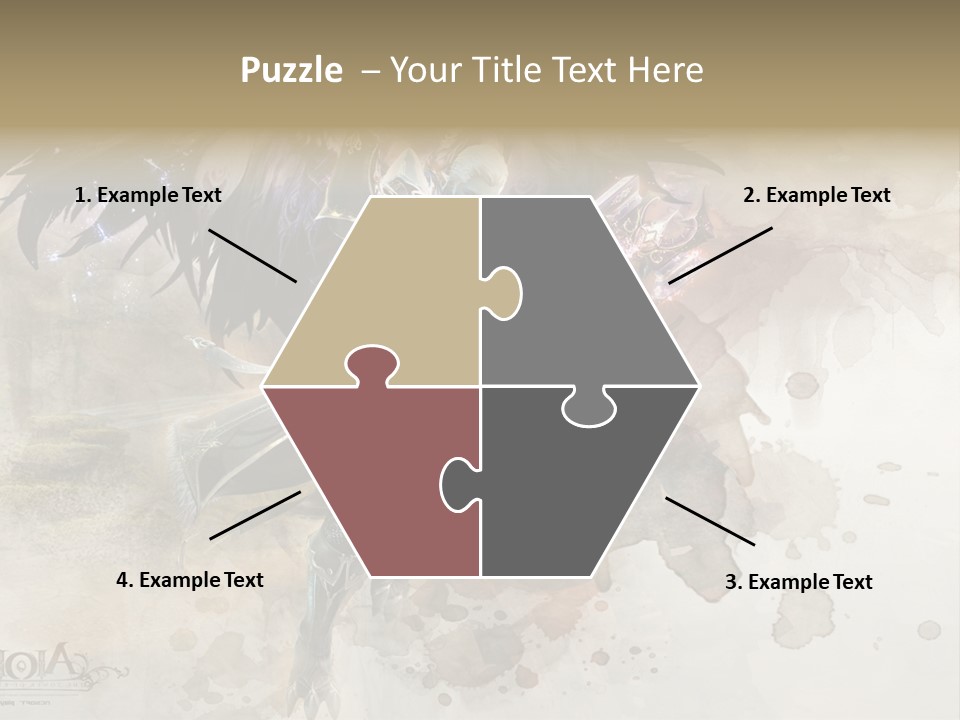 A Woman With A Sword And Wings Powerpoint Template PowerPoint Template