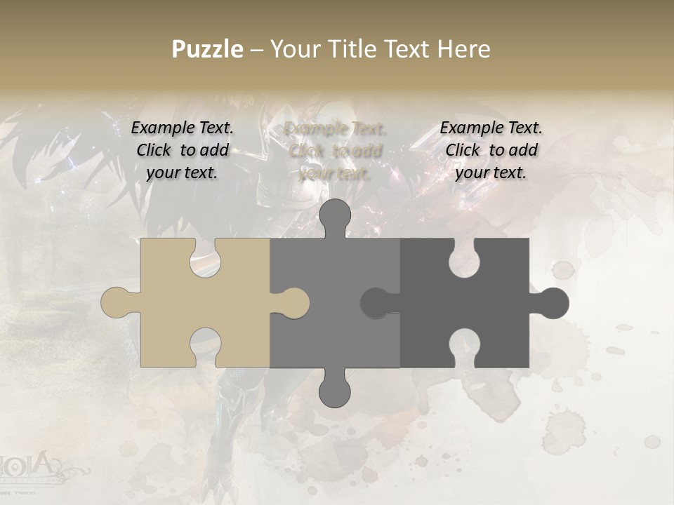 A Woman With A Sword And Wings Powerpoint Template PowerPoint Template