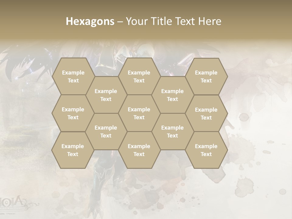 A Woman With A Sword And Wings Powerpoint Template PowerPoint Template