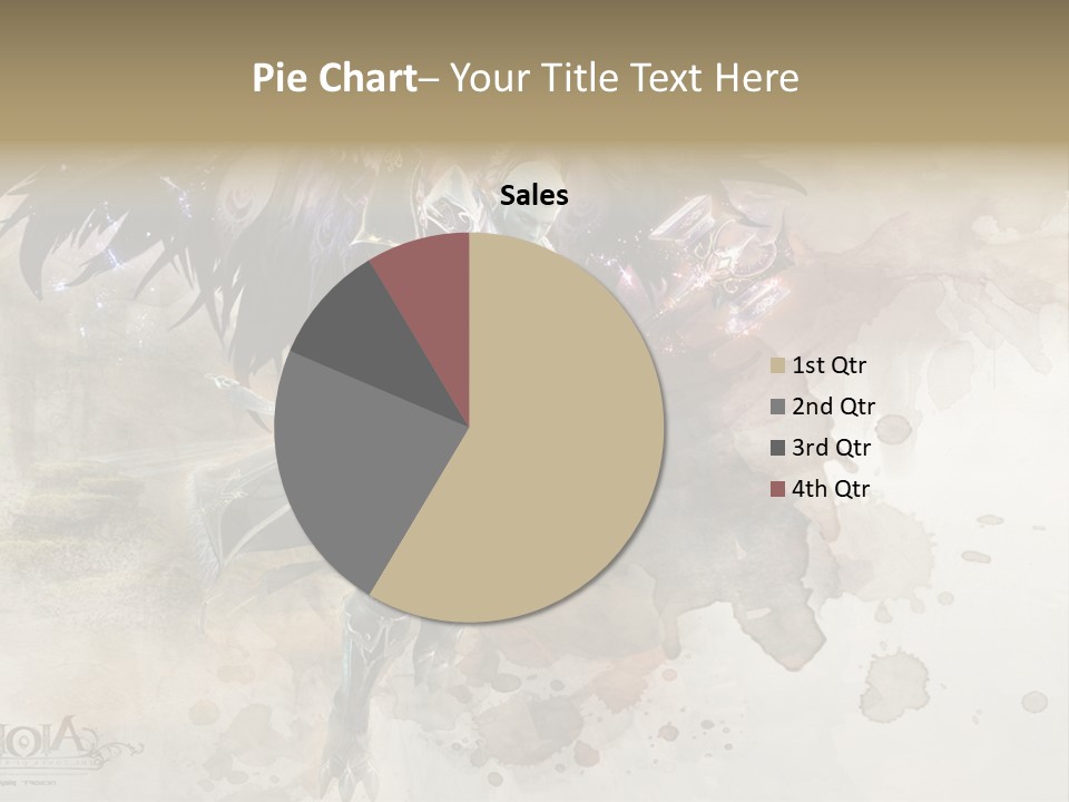 A Woman With A Sword And Wings Powerpoint Template PowerPoint Template