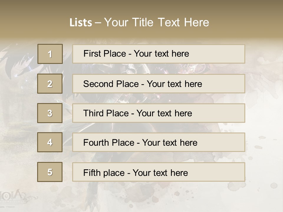 A Woman With A Sword And Wings Powerpoint Template PowerPoint Template