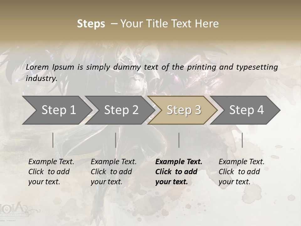 A Woman With A Sword And Wings Powerpoint Template PowerPoint Template