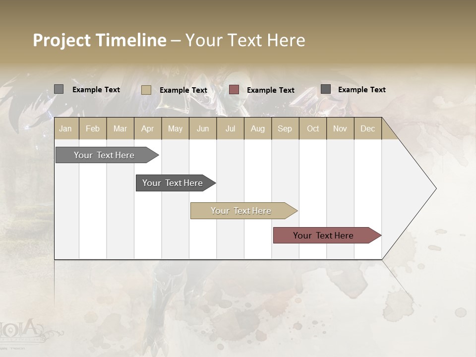 A Woman With A Sword And Wings Powerpoint Template PowerPoint Template