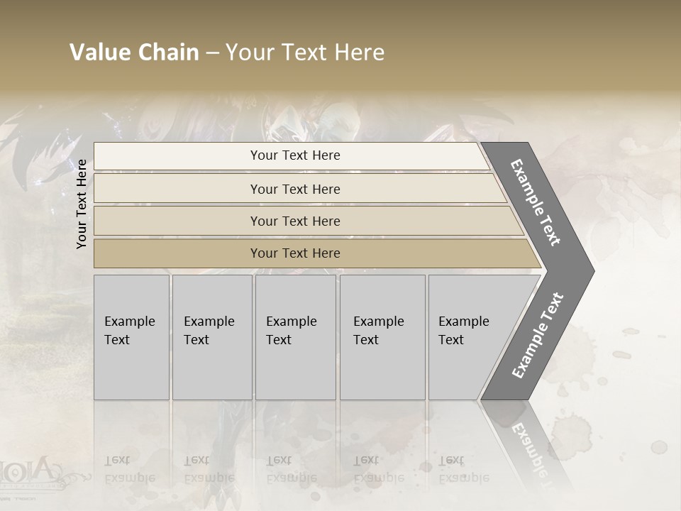 A Woman With A Sword And Wings Powerpoint Template PowerPoint Template