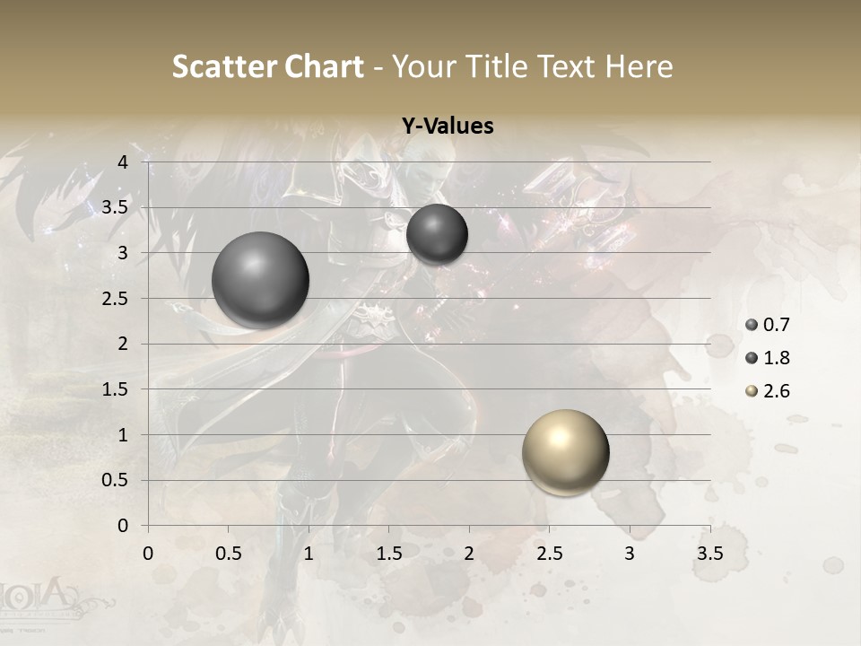 A Woman With A Sword And Wings Powerpoint Template PowerPoint Template
