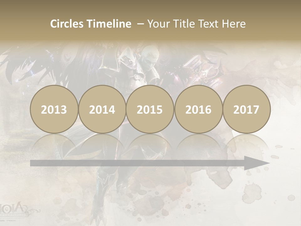 A Woman With A Sword And Wings Powerpoint Template PowerPoint Template