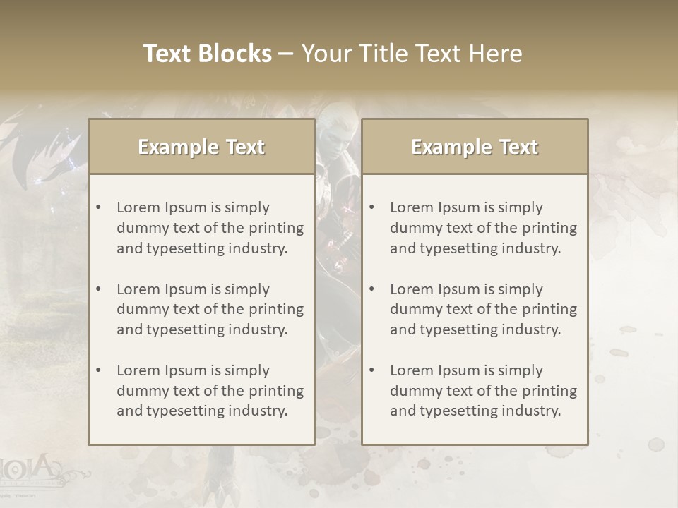 A Woman With A Sword And Wings Powerpoint Template PowerPoint Template