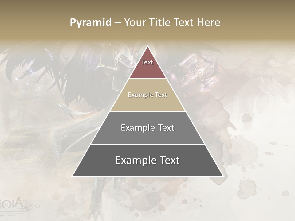 A Woman With A Sword And Wings Powerpoint Template PowerPoint Template