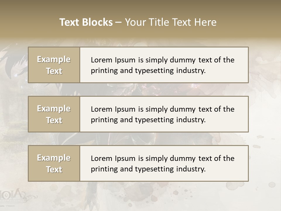 A Woman With A Sword And Wings Powerpoint Template PowerPoint Template