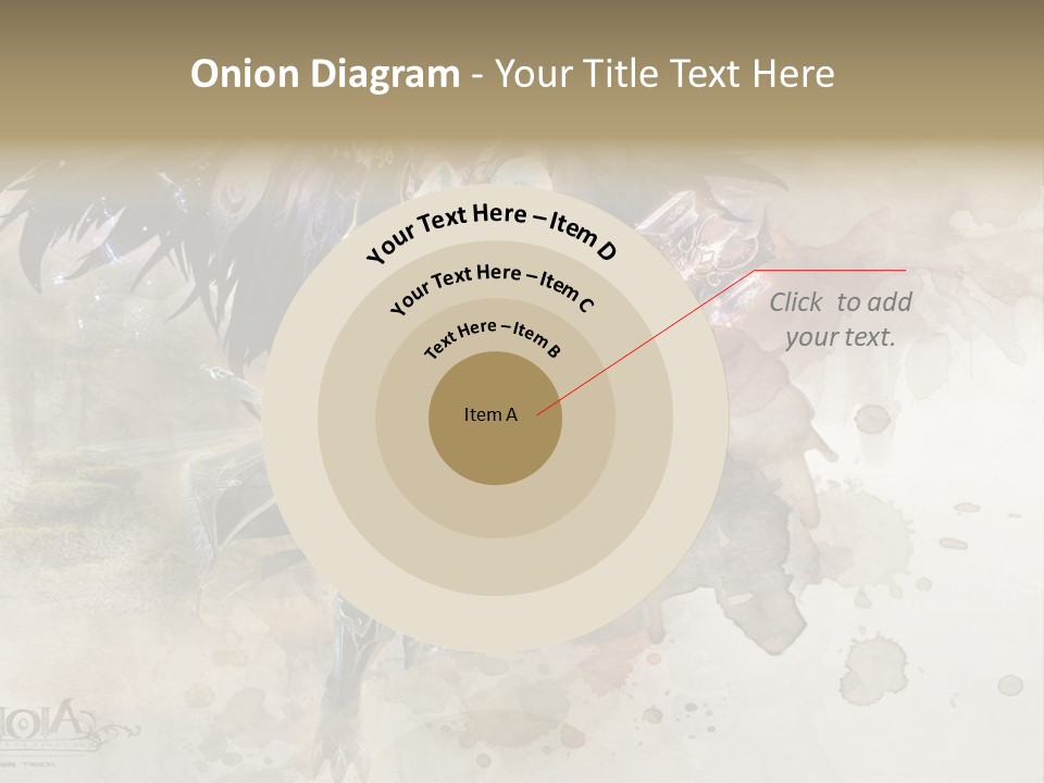 A Woman With A Sword And Wings Powerpoint Template PowerPoint Template