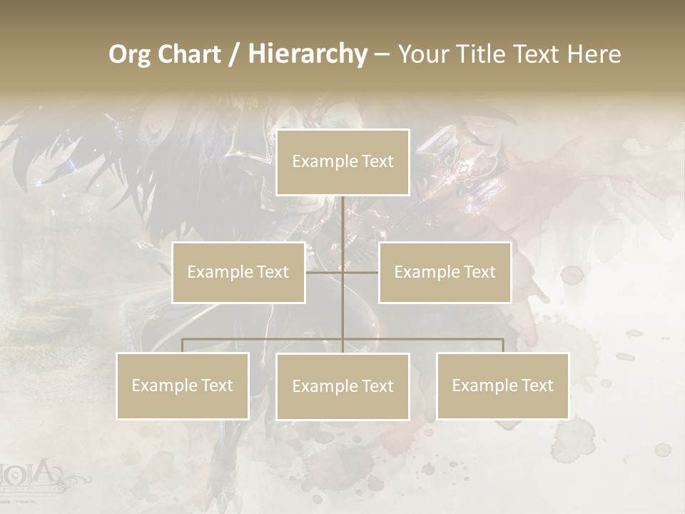 A Woman With A Sword And Wings Powerpoint Template PowerPoint Template