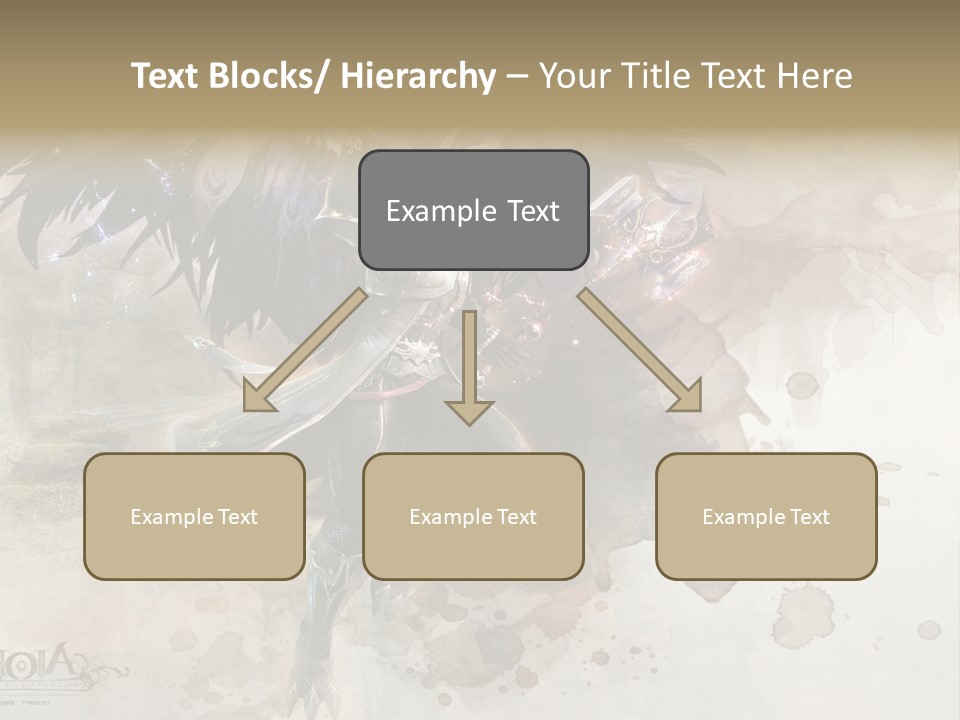 A Woman With A Sword And Wings Powerpoint Template PowerPoint Template