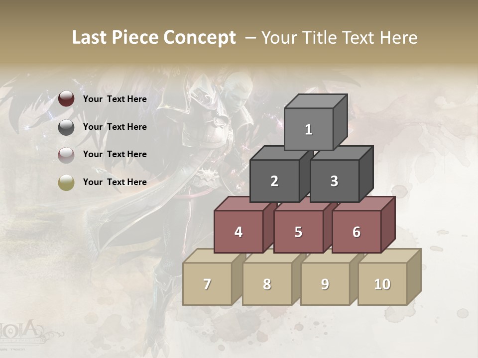 A Woman With A Sword And Wings Powerpoint Template PowerPoint Template