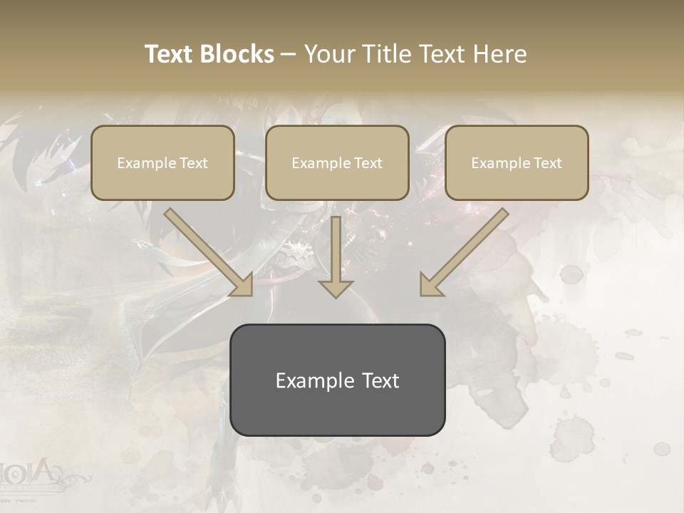 A Woman With A Sword And Wings Powerpoint Template PowerPoint Template
