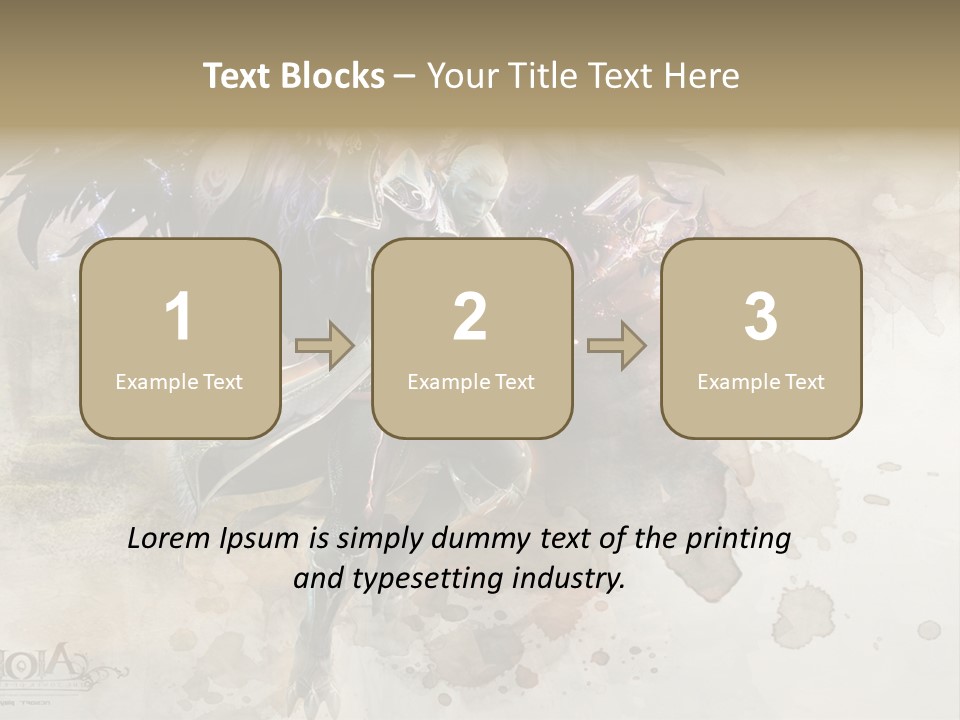 A Woman With A Sword And Wings Powerpoint Template PowerPoint Template