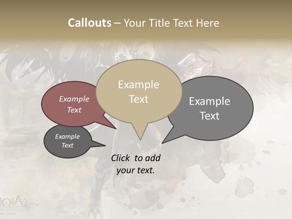 A Woman With A Sword And Wings Powerpoint Template PowerPoint Template