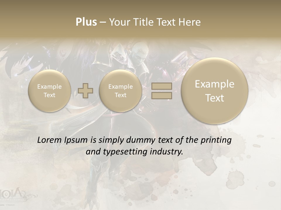 A Woman With A Sword And Wings Powerpoint Template PowerPoint Template