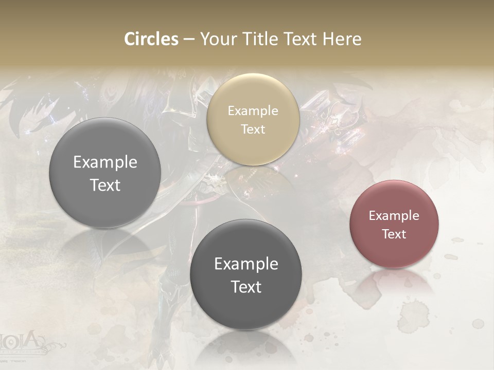 A Woman With A Sword And Wings Powerpoint Template PowerPoint Template