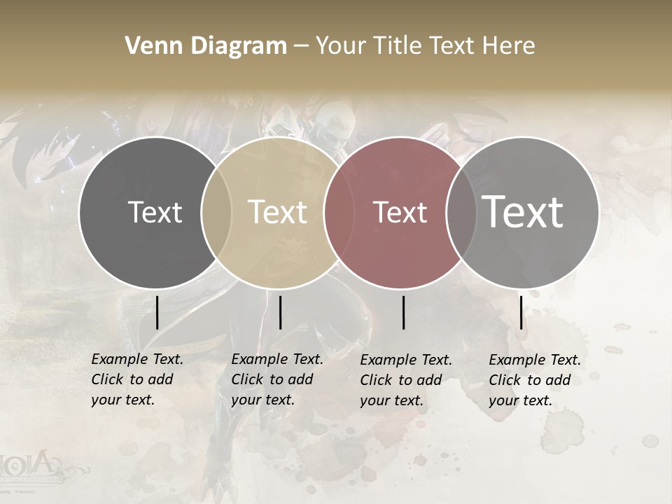 A Woman With A Sword And Wings Powerpoint Template PowerPoint Template