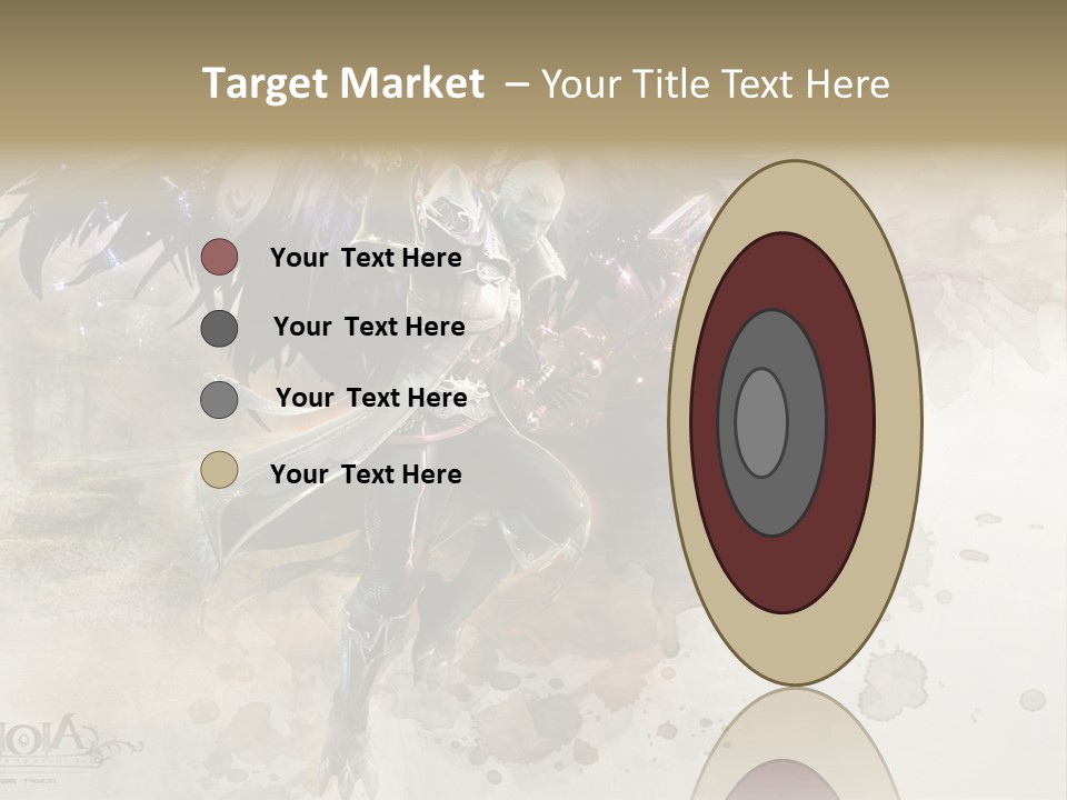 A Woman With A Sword And Wings Powerpoint Template PowerPoint Template