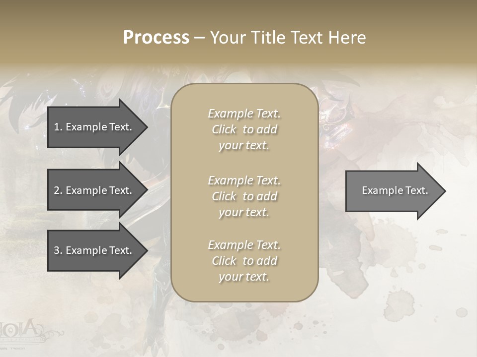 A Woman With A Sword And Wings Powerpoint Template PowerPoint Template