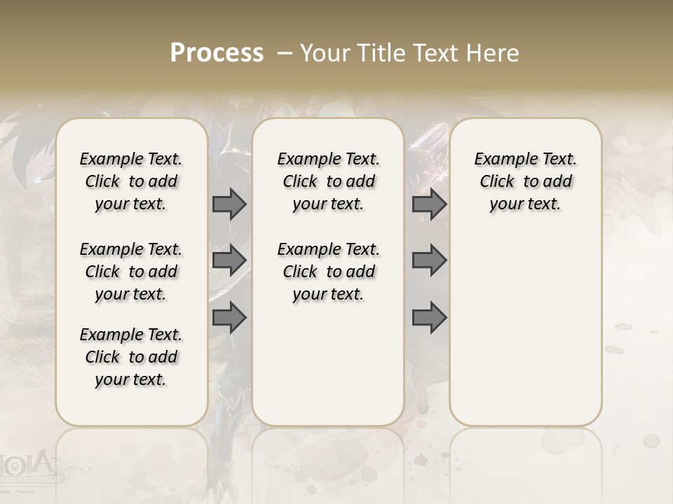 A Woman With A Sword And Wings Powerpoint Template PowerPoint Template