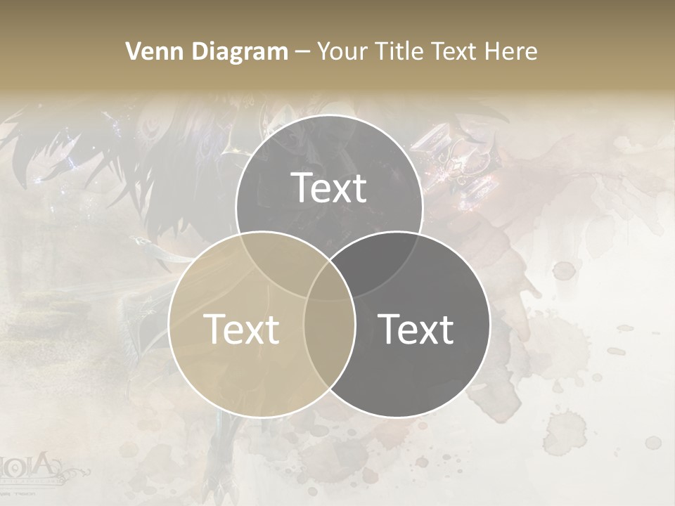 A Woman With A Sword And Wings Powerpoint Template PowerPoint Template