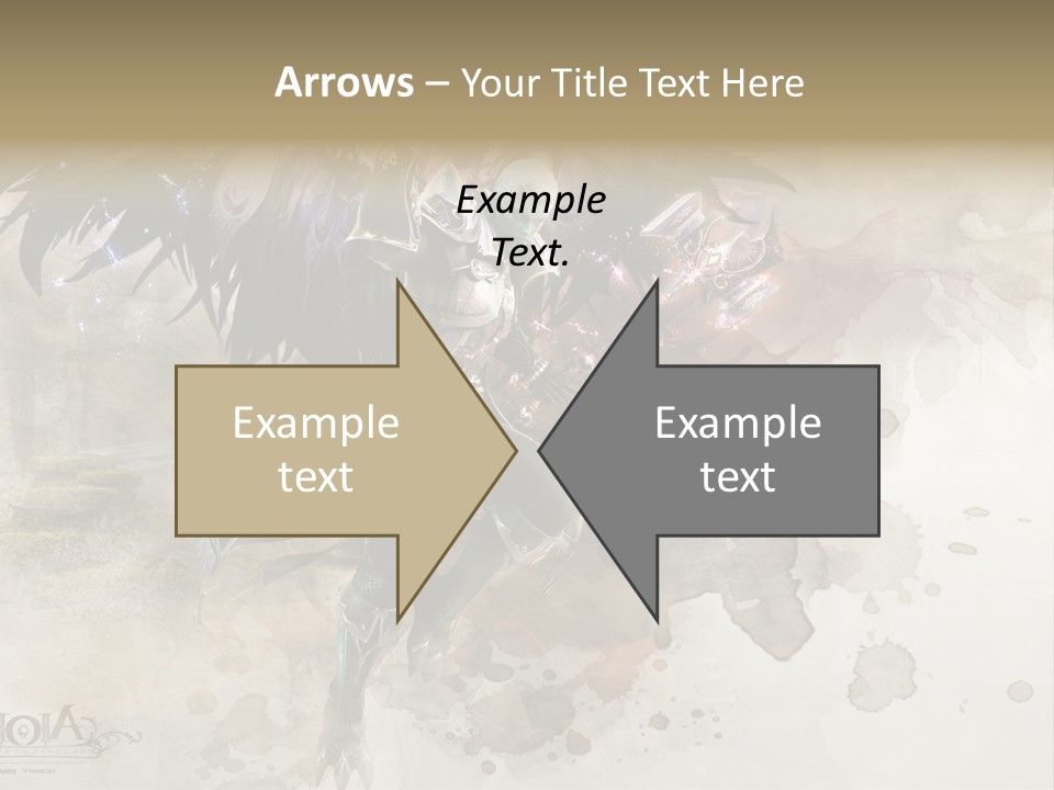 A Woman With A Sword And Wings Powerpoint Template PowerPoint Template