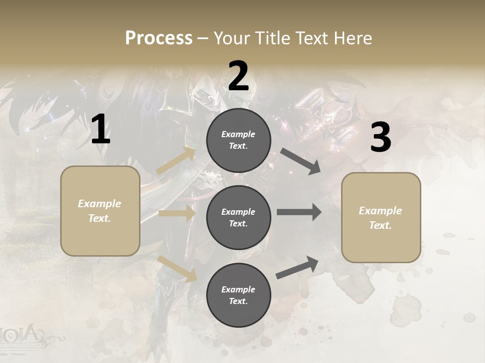 A Woman With A Sword And Wings Powerpoint Template PowerPoint Template