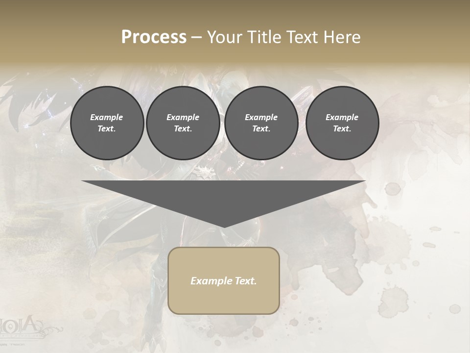 A Woman With A Sword And Wings Powerpoint Template PowerPoint Template