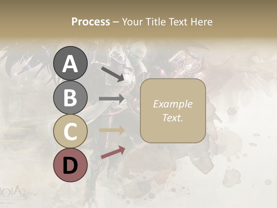 A Woman With A Sword And Wings Powerpoint Template PowerPoint Template