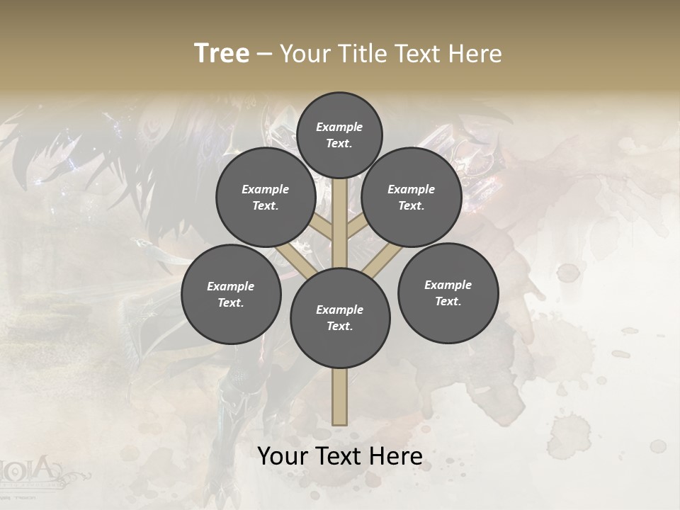 A Woman With A Sword And Wings Powerpoint Template PowerPoint Template