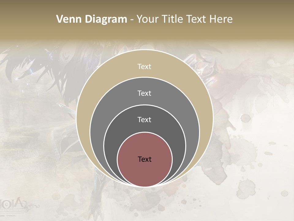 A Woman With A Sword And Wings Powerpoint Template PowerPoint Template