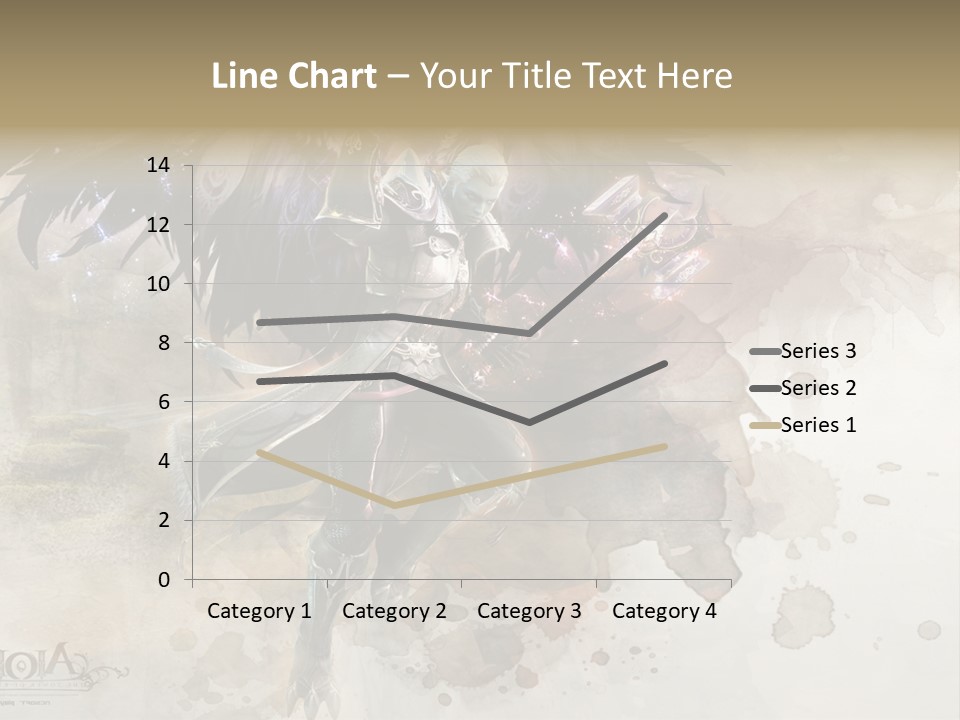 A Woman With A Sword And Wings Powerpoint Template PowerPoint Template