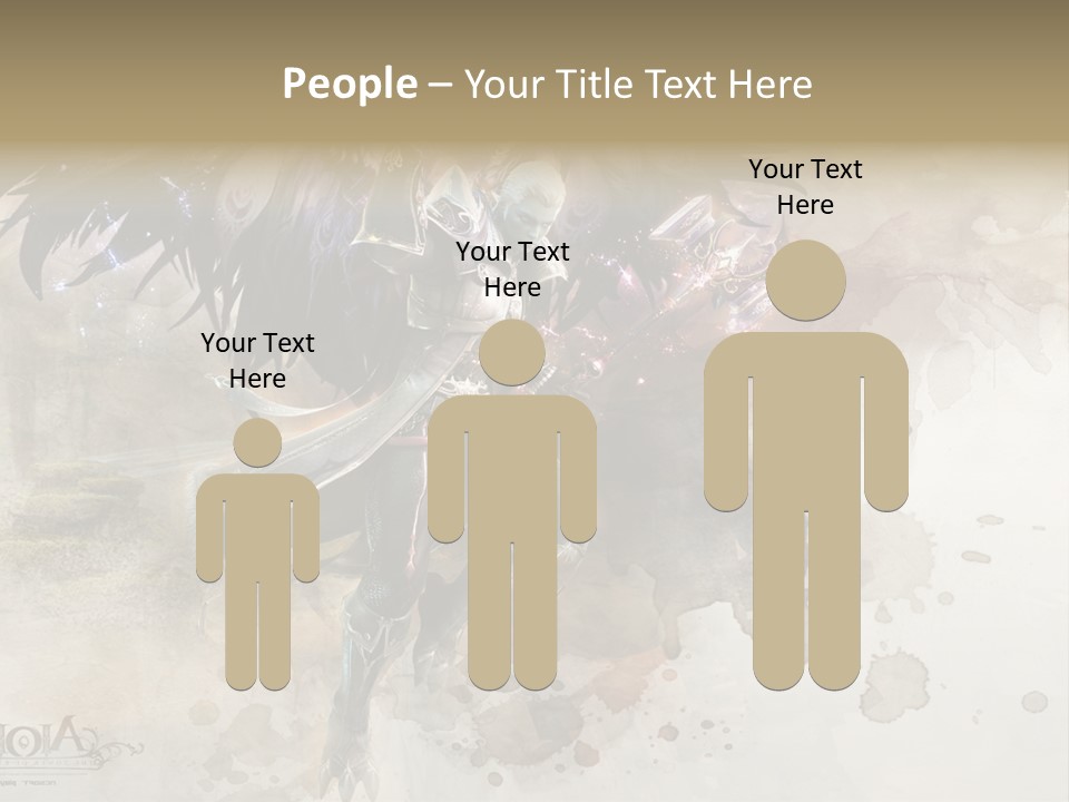 A Woman With A Sword And Wings Powerpoint Template PowerPoint Template