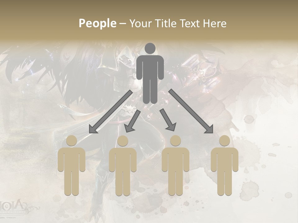 A Woman With A Sword And Wings Powerpoint Template PowerPoint Template