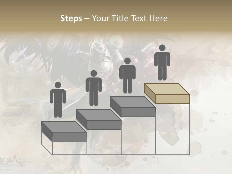 A Woman With A Sword And Wings Powerpoint Template PowerPoint Template