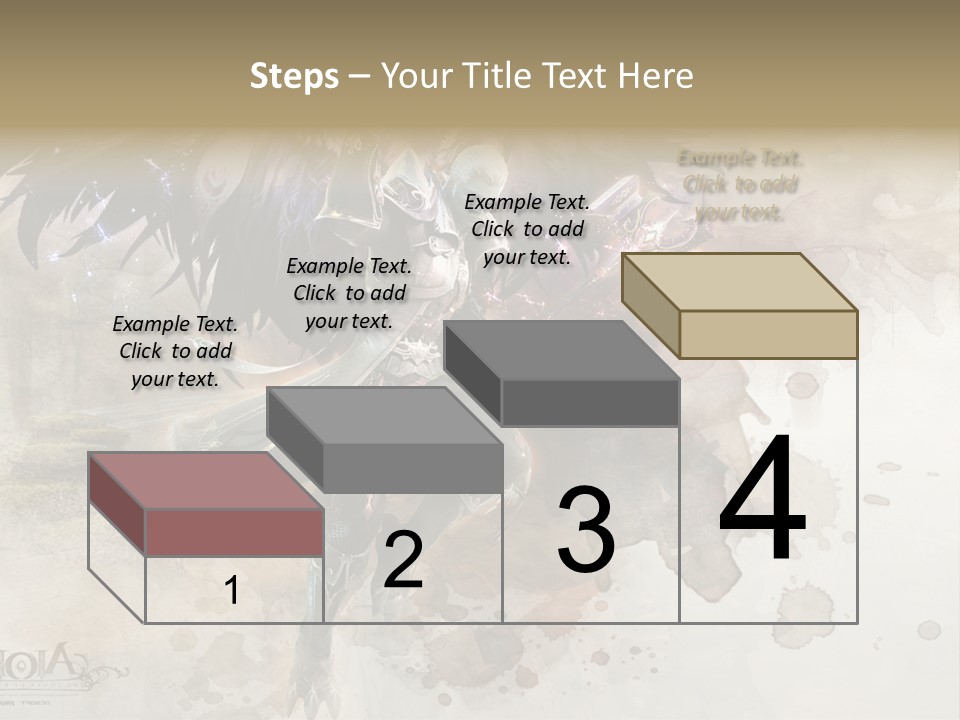 A Woman With A Sword And Wings Powerpoint Template PowerPoint Template