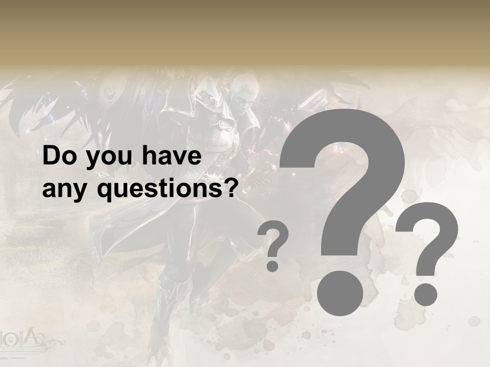 A Woman With A Sword And Wings Powerpoint Template PowerPoint Template