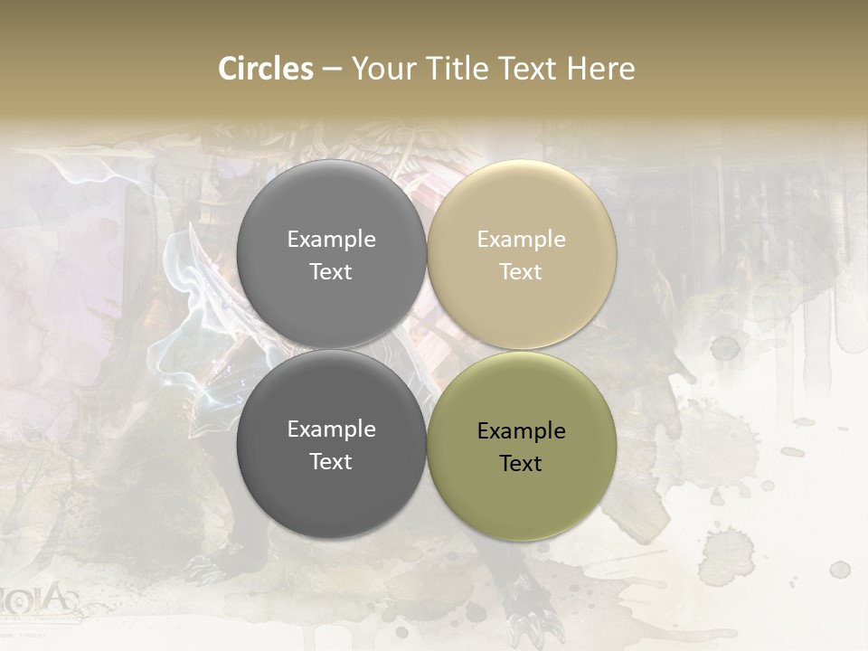 A Man With A Sword Standing In Front Of A Castle PowerPoint Template