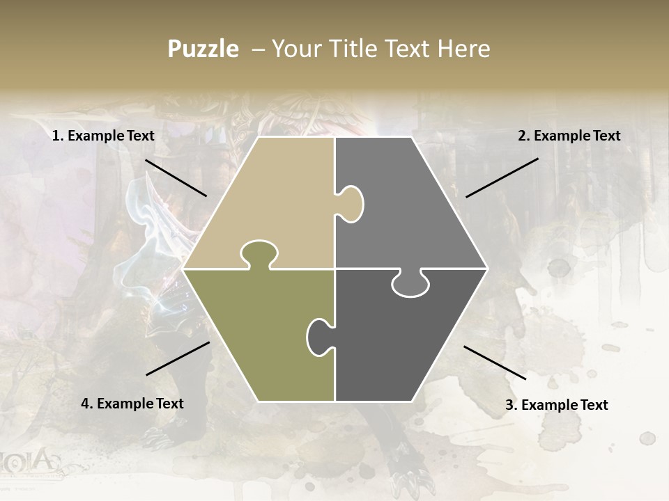 A Man With A Sword Standing In Front Of A Castle PowerPoint Template