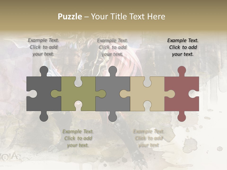 A Man With A Sword Standing In Front Of A Castle PowerPoint Template