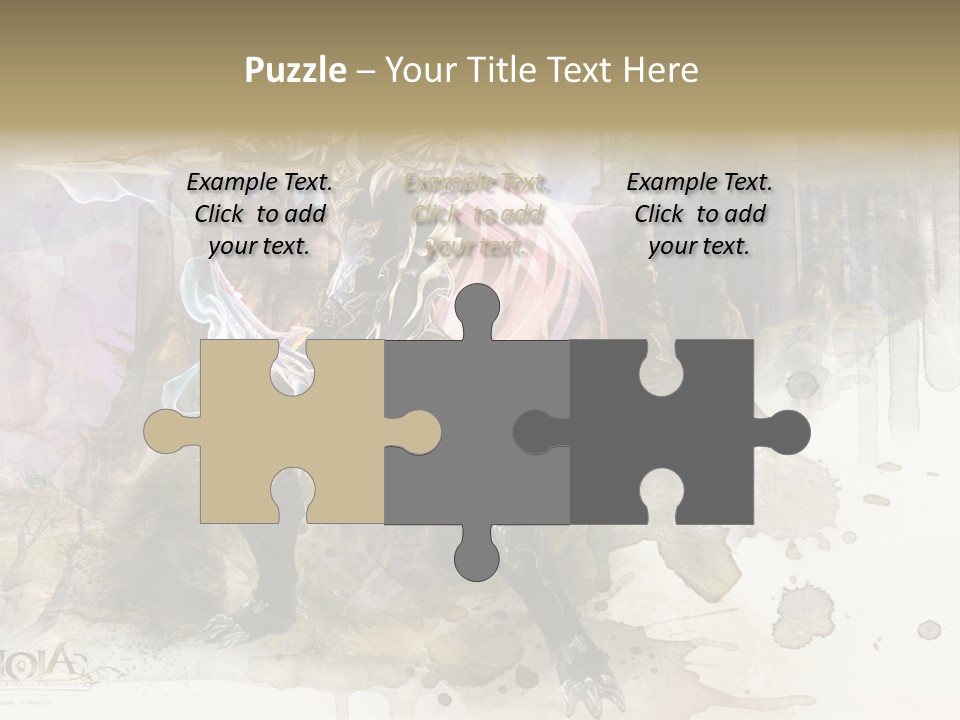 A Man With A Sword Standing In Front Of A Castle PowerPoint Template