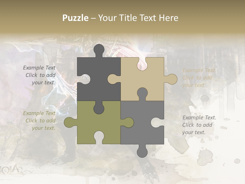 A Man With A Sword Standing In Front Of A Castle PowerPoint Template