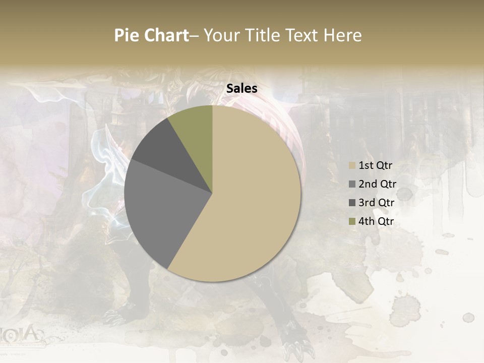 A Man With A Sword Standing In Front Of A Castle PowerPoint Template