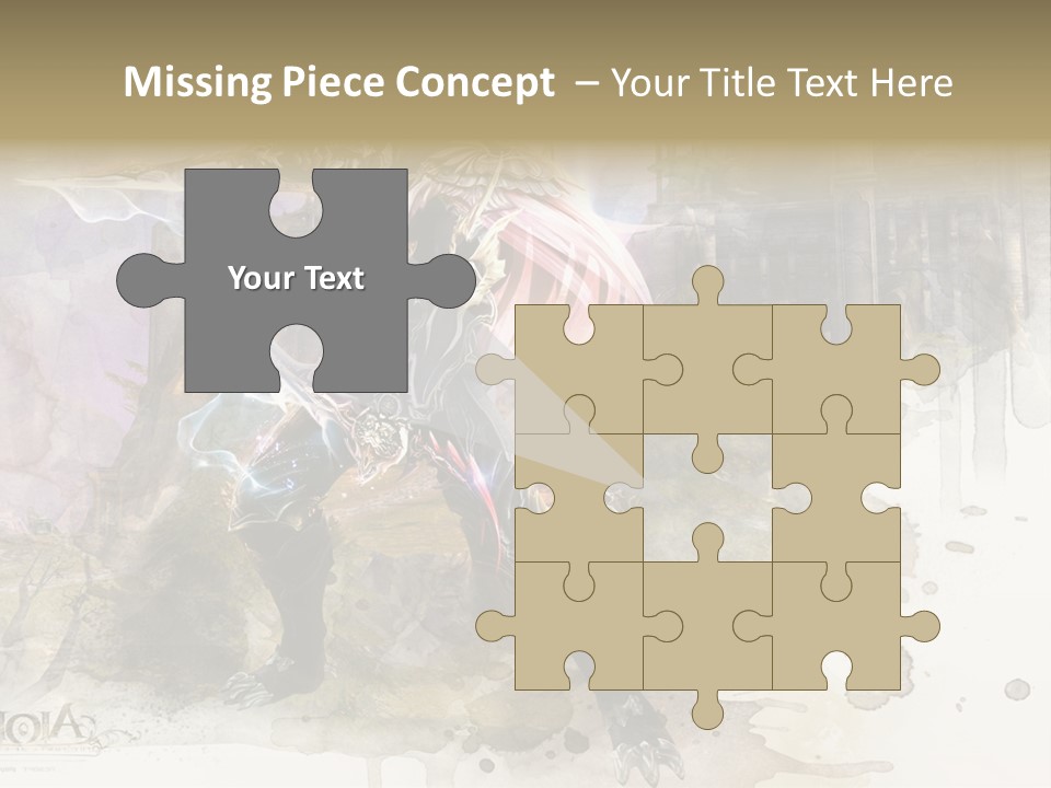 A Man With A Sword Standing In Front Of A Castle PowerPoint Template