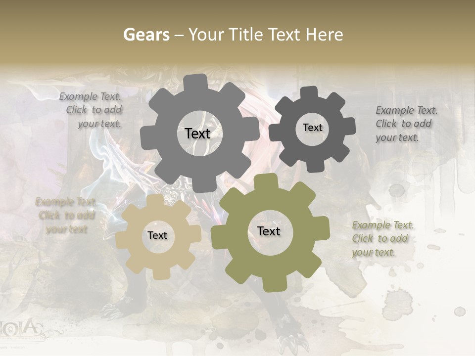 A Man With A Sword Standing In Front Of A Castle PowerPoint Template